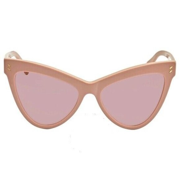 NEW STELLA MCCARTNEY GOLD MIRROR CAT BUTTERFLY EYE STYLE SUNGLASSES SC0034S003 - Picture 2 of 4